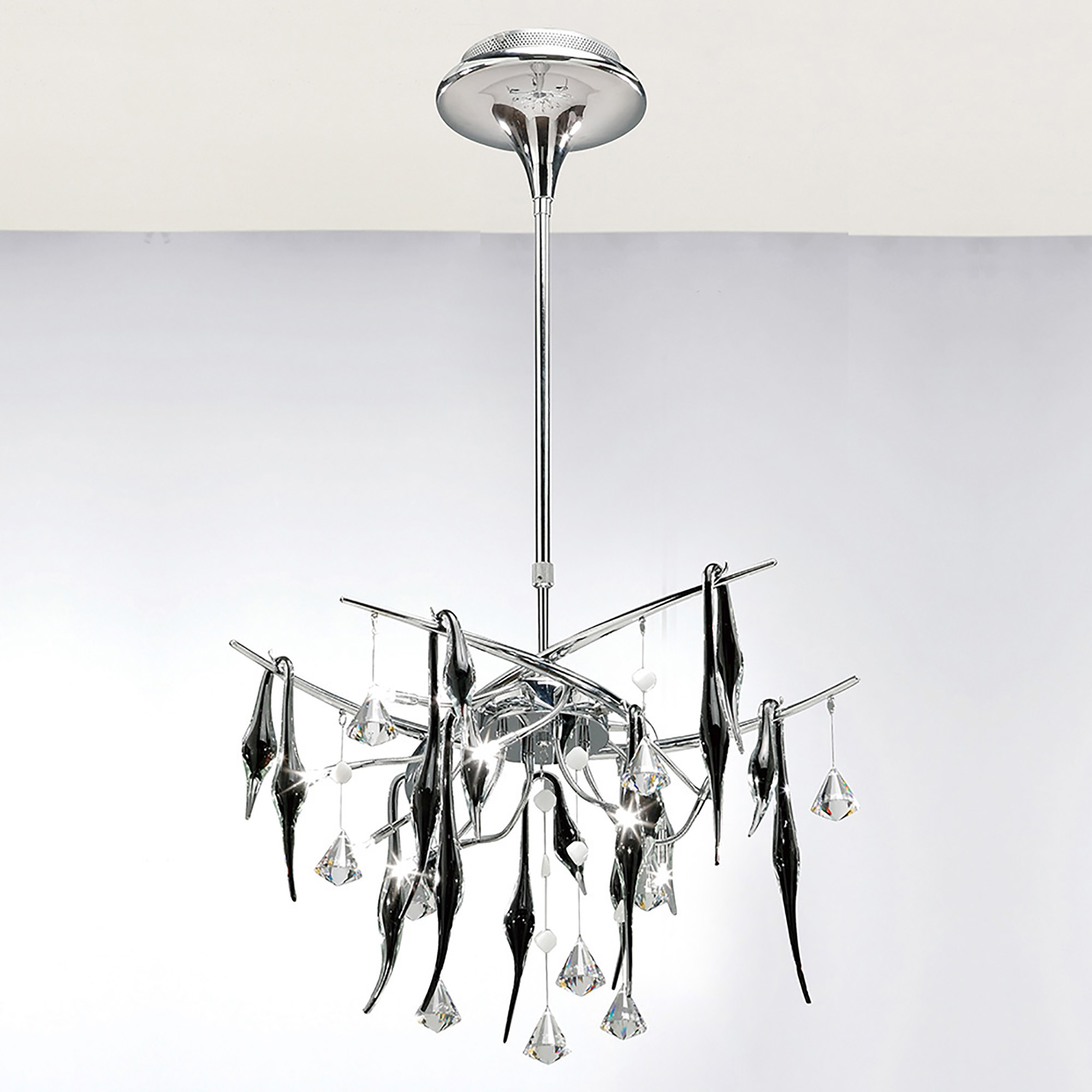 IL50410  Cygnet Crystal Ceiling 10 Light